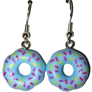 Hand crafted doughnut dangle earrings